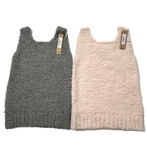 SKIMS Cozy Knit Tank Top Smoke Dusk Girls 2T/3T